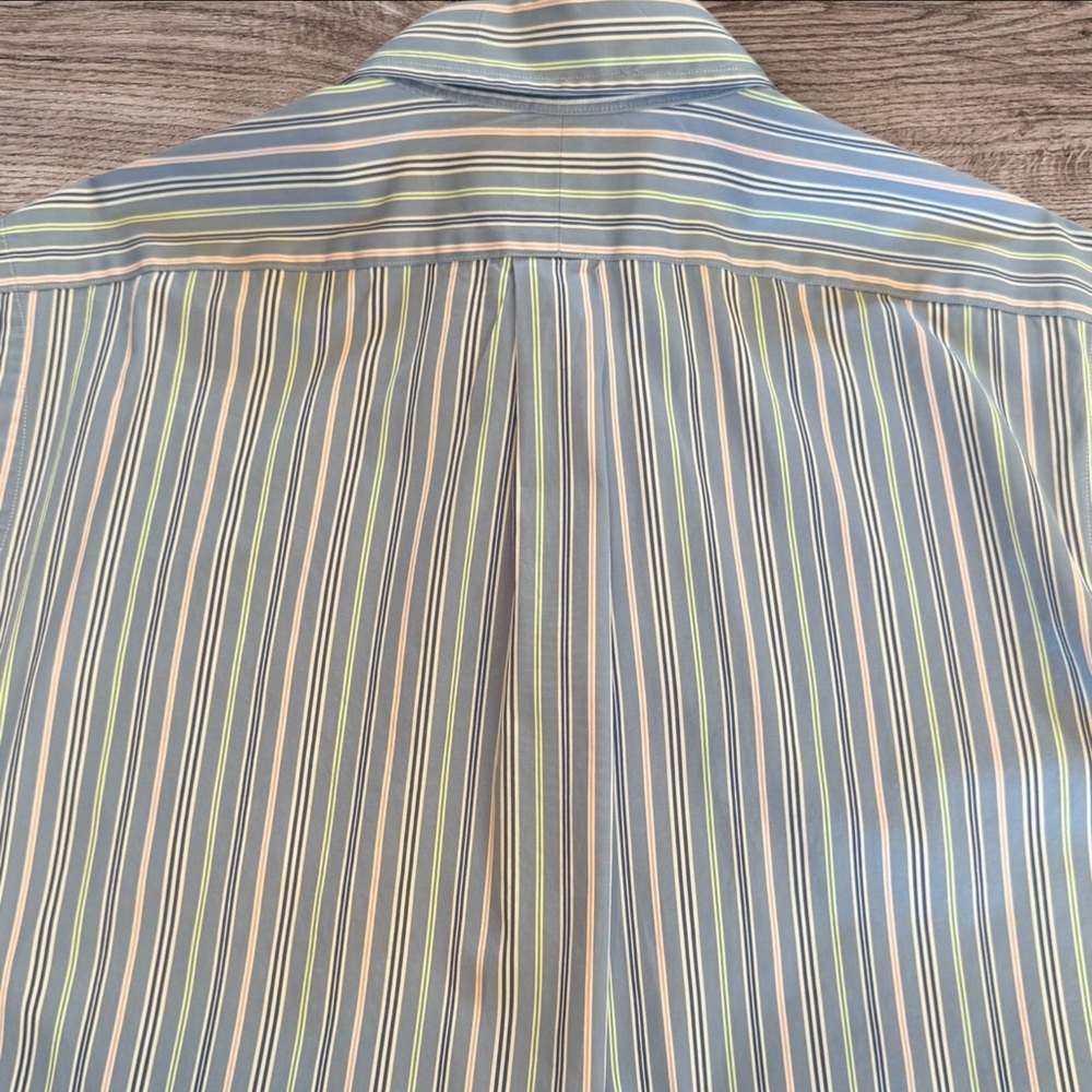 RALPH LAUREN Classic Fit Blue Multi Stripe Button Down Shirt M - Picture 3 of 9